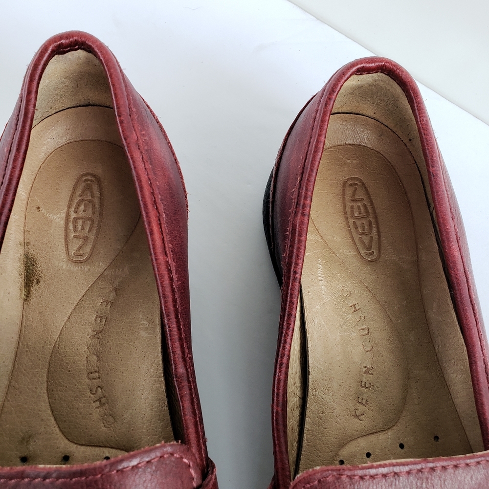 KEEN Women's Leather Brick Red Loafers Size 6.5 - Picture 4 of 8